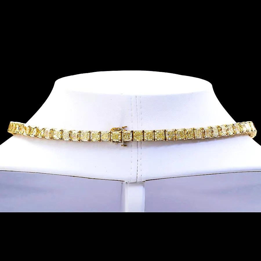 100 Carat Grand Fancy Yellow Diamond Necklace