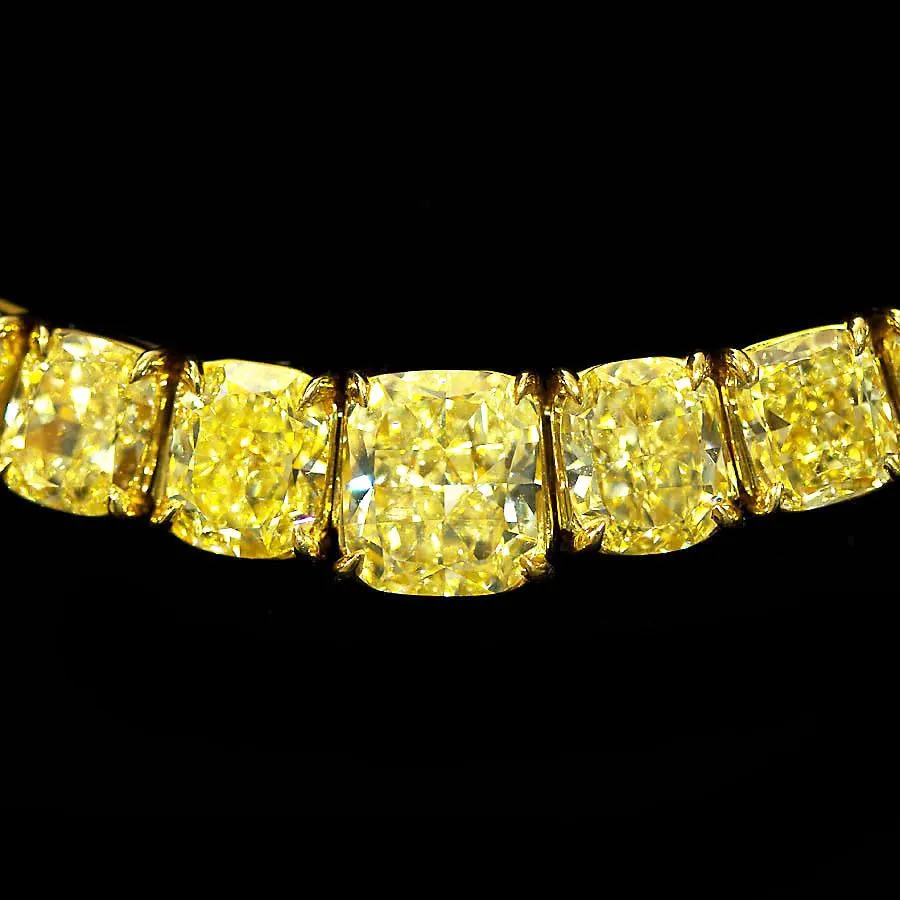 100 Carat Grand Fancy Yellow Diamond Necklace