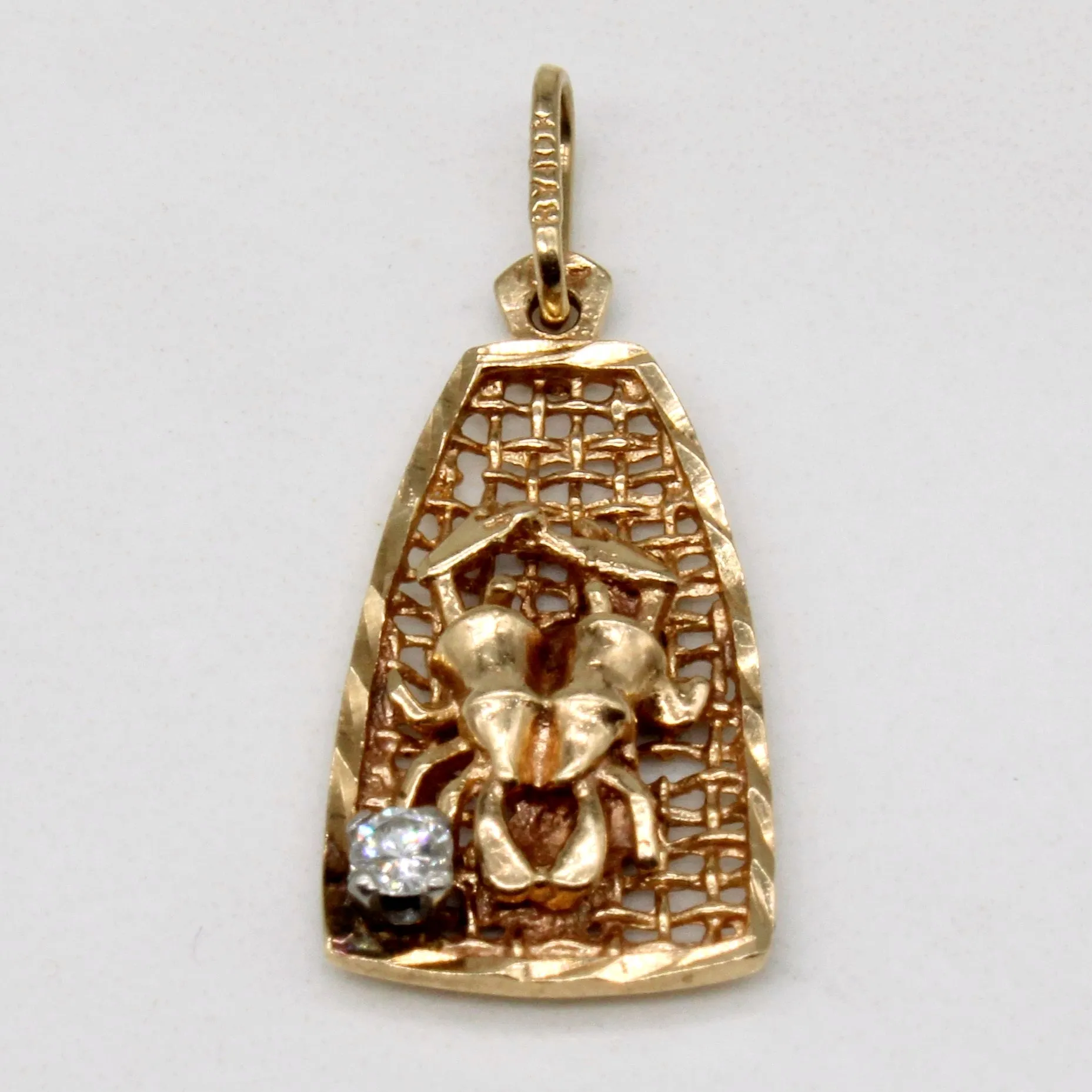 10k Crab Diamond Pendant | 0.04ct |