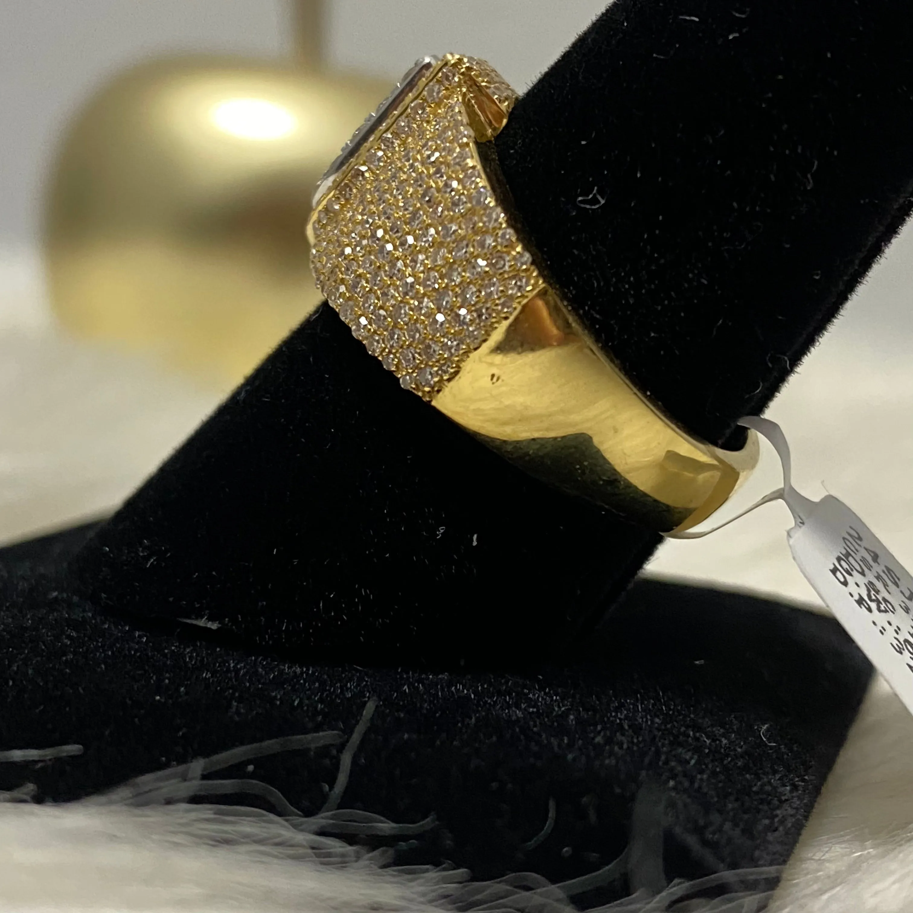 10K Yellow Gold Diamond Letter J Ring 1.43Ct Dia / 6.2gr / Size 9