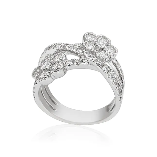 14k Gold Diamond Floral Wrap Ring