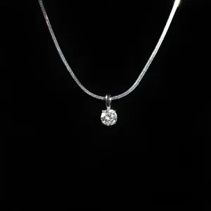 14k White Gold 0.25 Carat Diamond Pendant