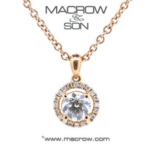 18ct Rose Gold Diamond Pendant