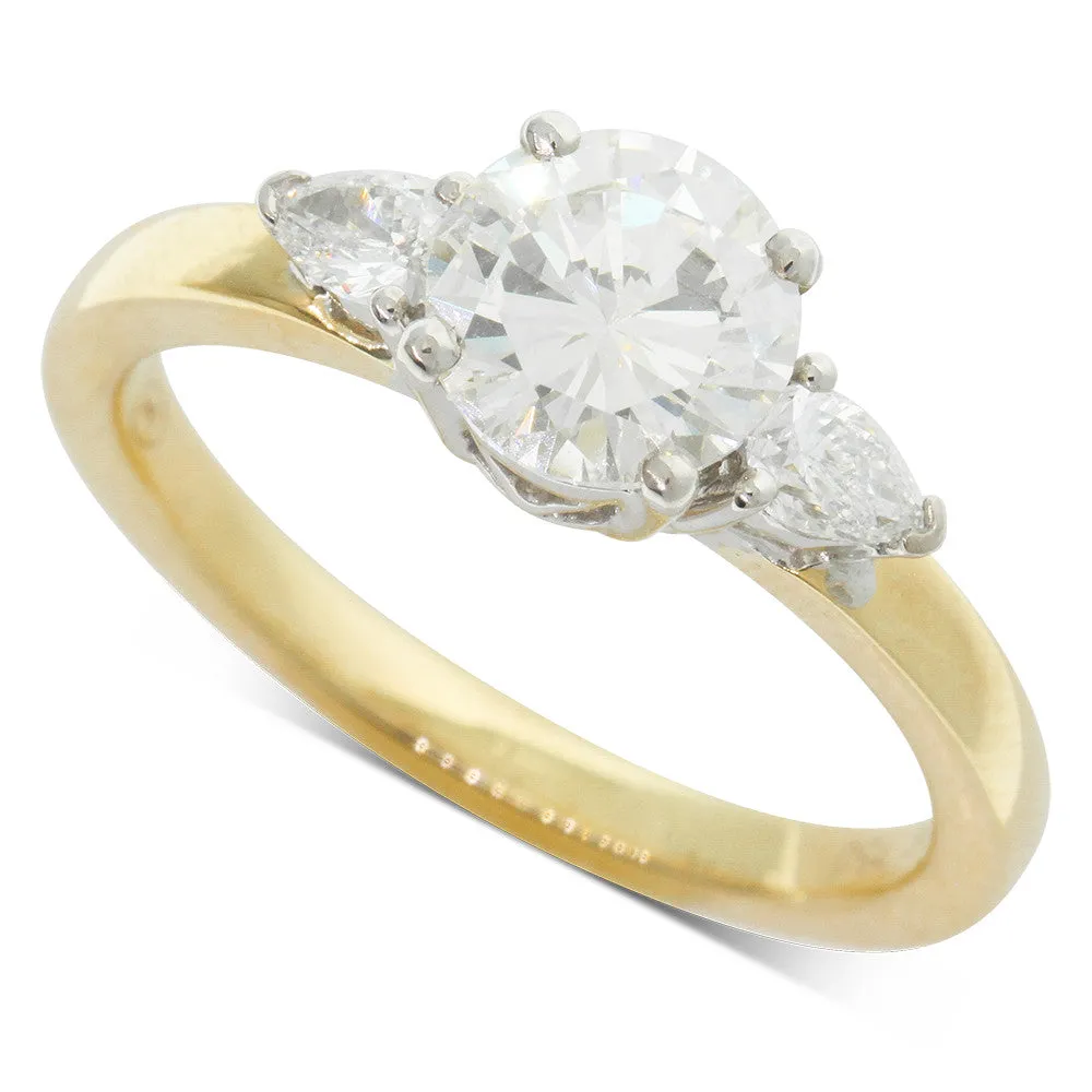 18ct Yellow & White Gold Diamond Ring
