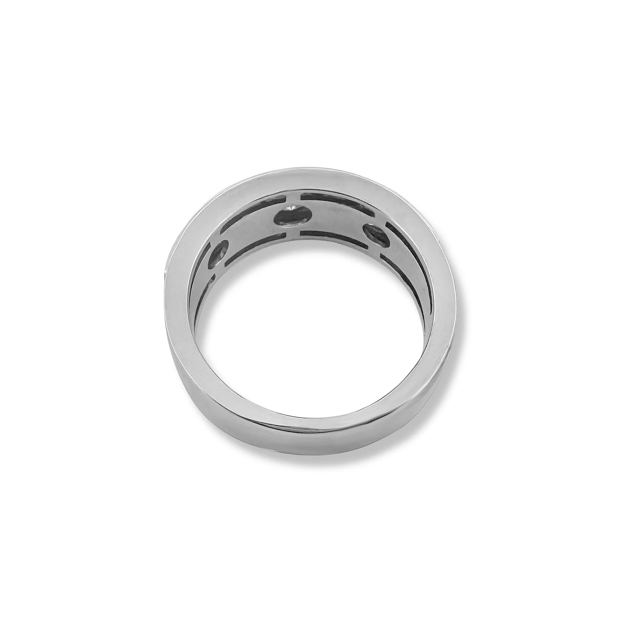 1ctw Round Brilliant Cut Diamond Men's Ring in 14k White Gold