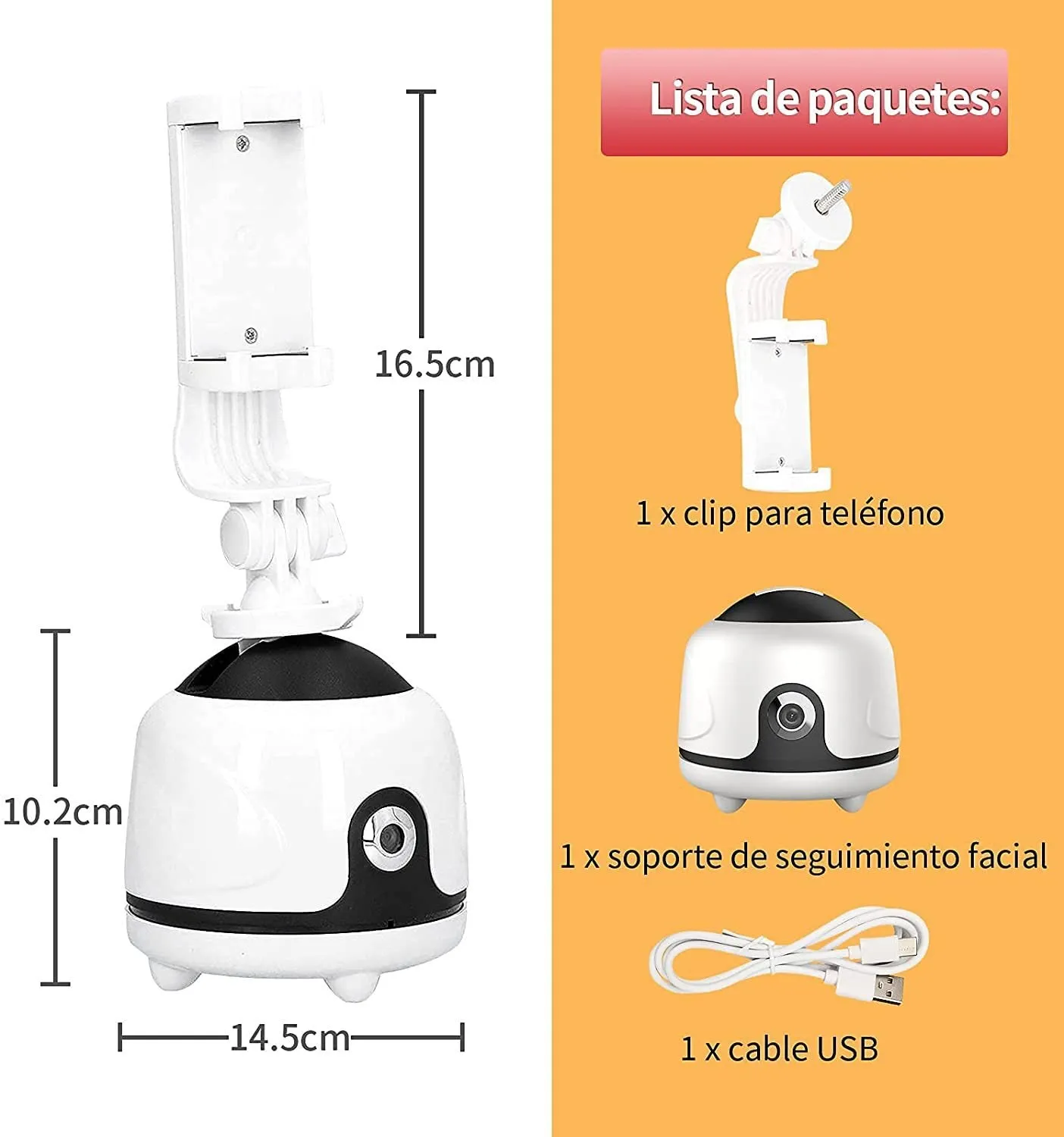 360-degree Face Recognition Video Recording Stand