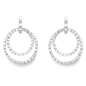 9ct White Gold 15mm Hoop Earrings