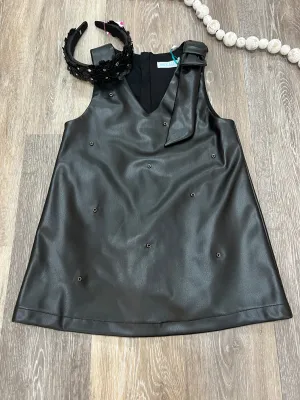 ABE Faux Leather Shift Dress