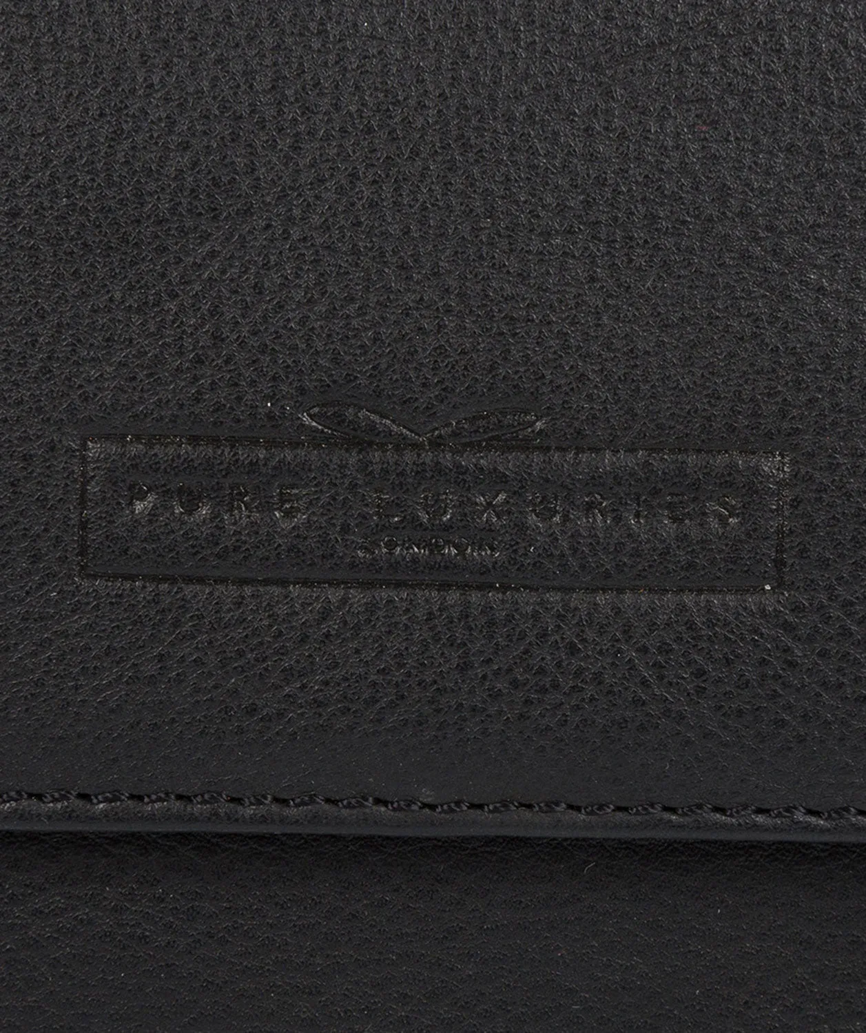'Alba' Black Pebbled Cowhide Leather Small Satchel