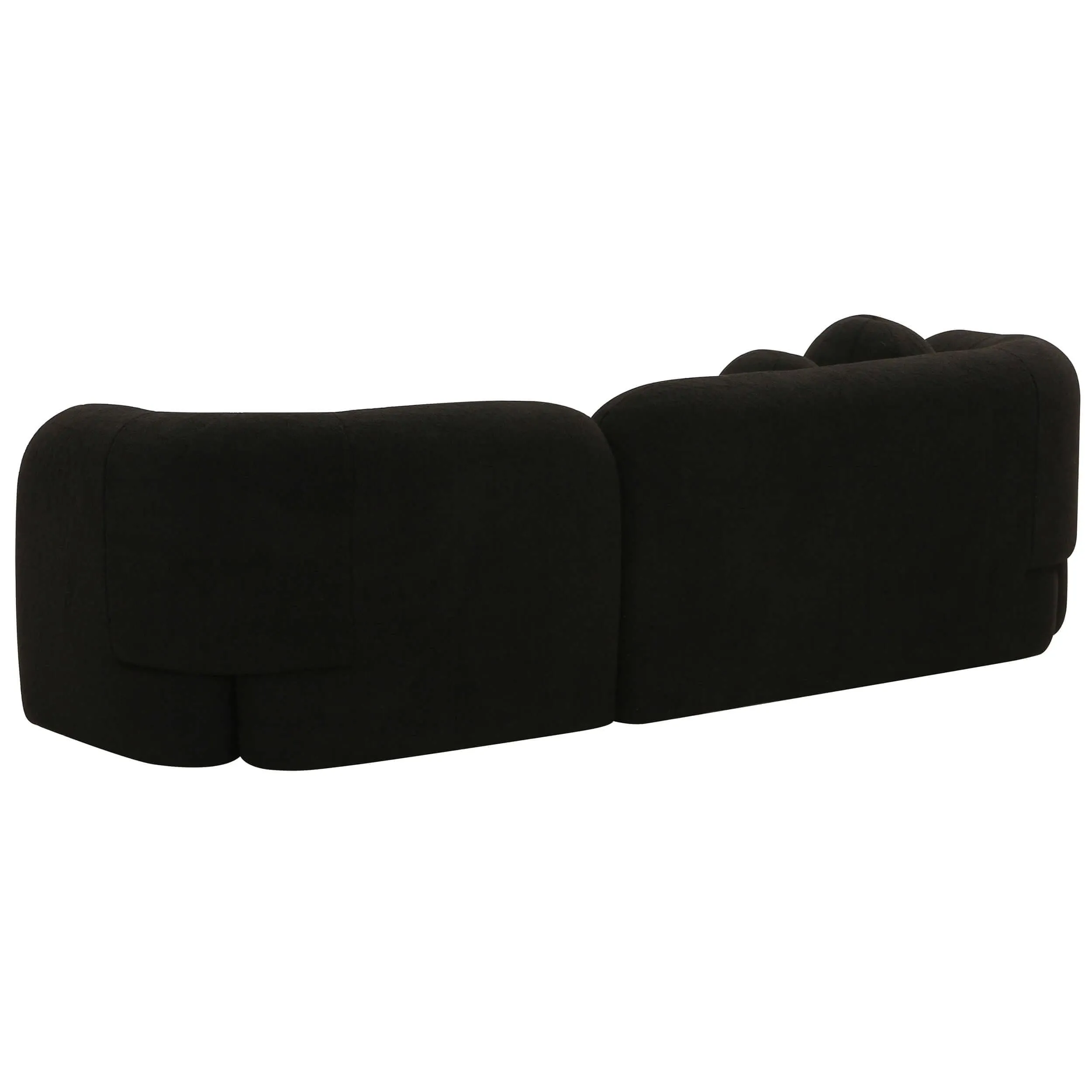 Amelie Faux Fur Sofa, Black