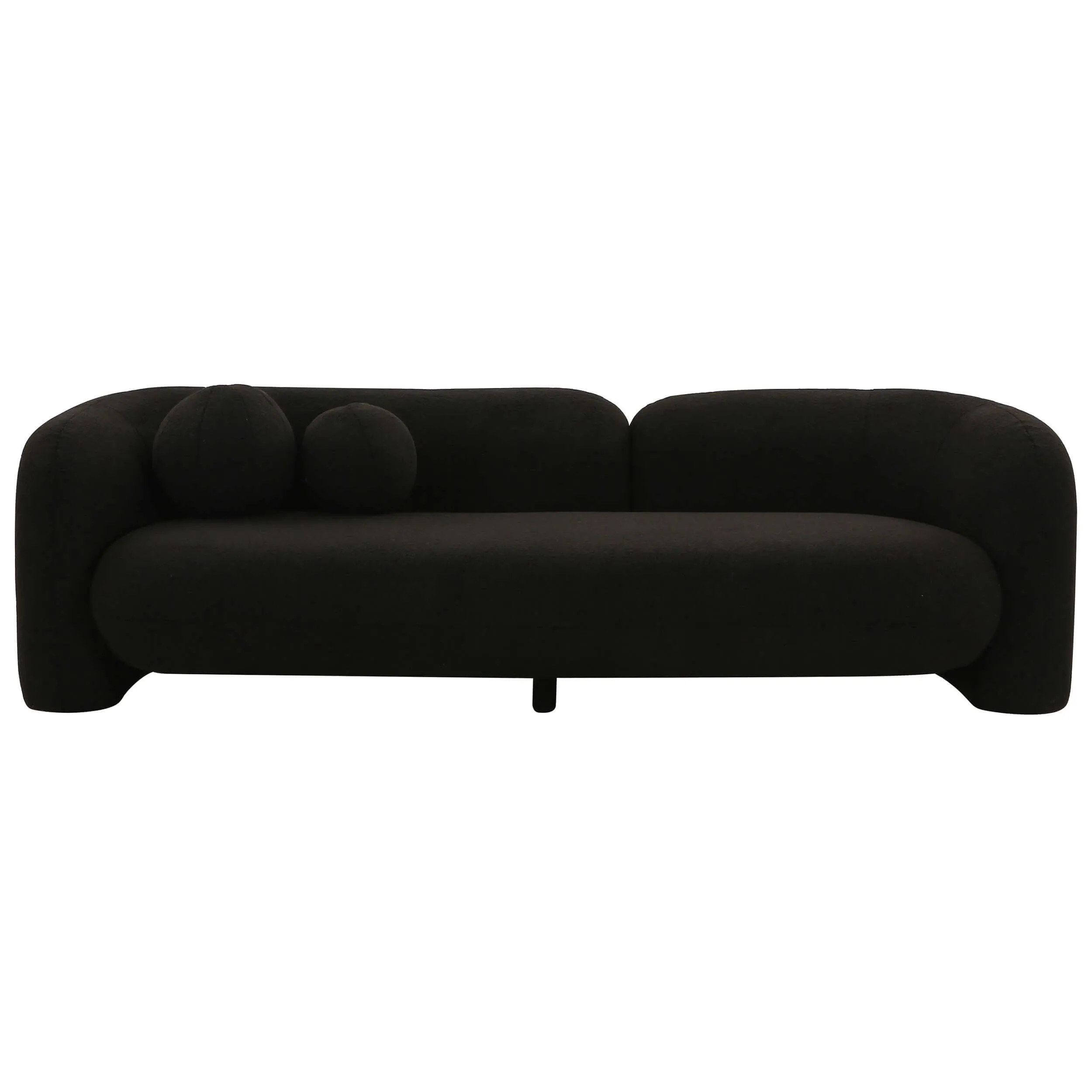 Amelie Faux Fur Sofa, Black