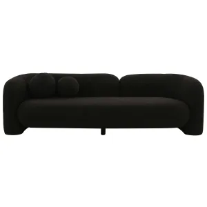 Amelie Faux Fur Sofa, Black