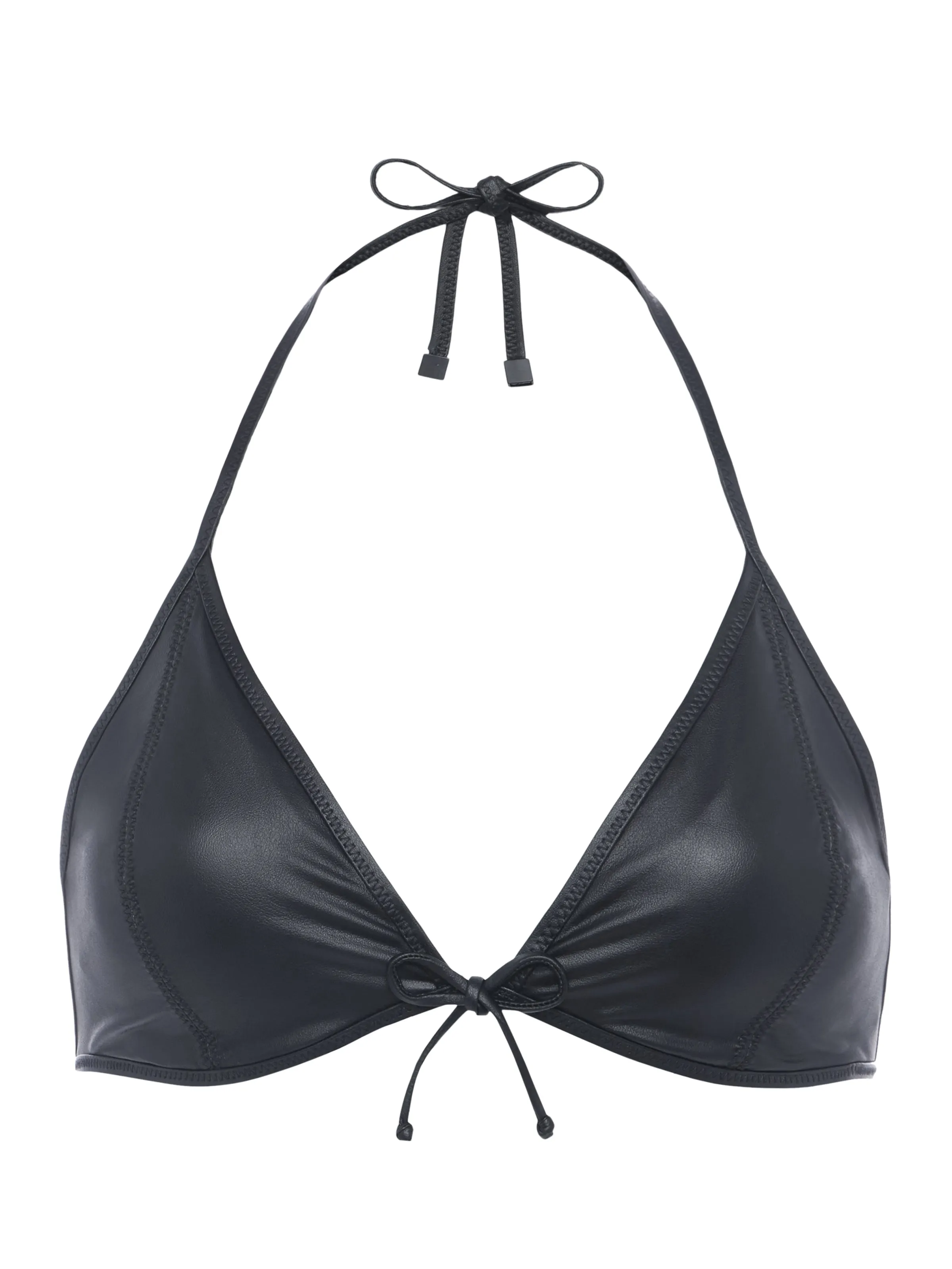 Annabelle Faux Leather Bikini Top