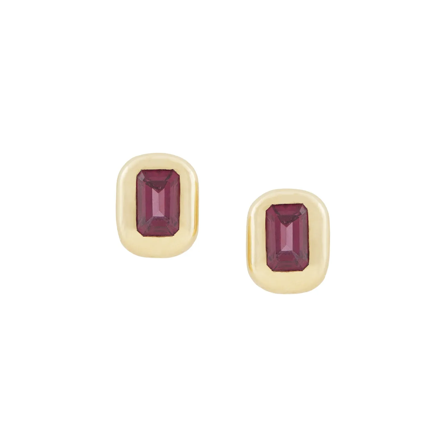 BABY BUBBLE GARNET STUDS