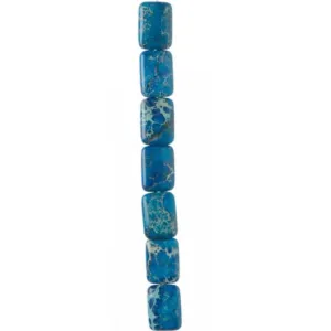 Bead Strand Imperial Jasper Rectangle Blue 18 x 25mm