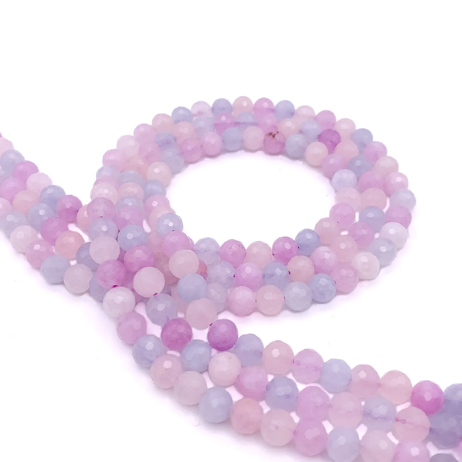 Beryl Mix 6mm Faceted Rounds Bead Strand