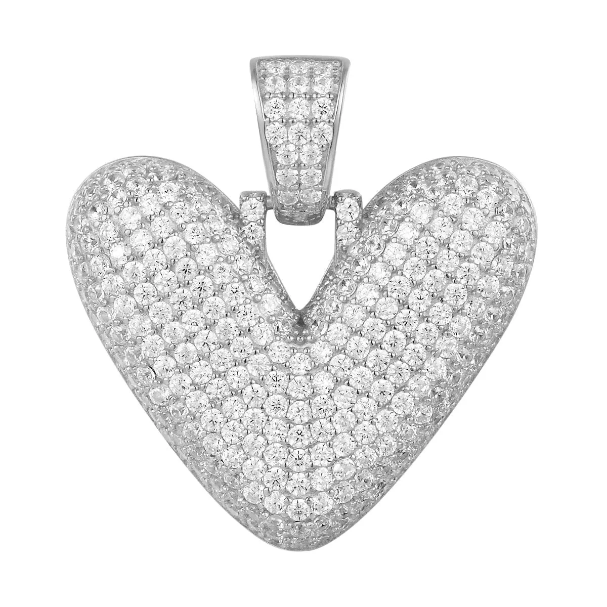 Better Jewelry .925 Sterling Silver Bubble Letter CZ Pendant