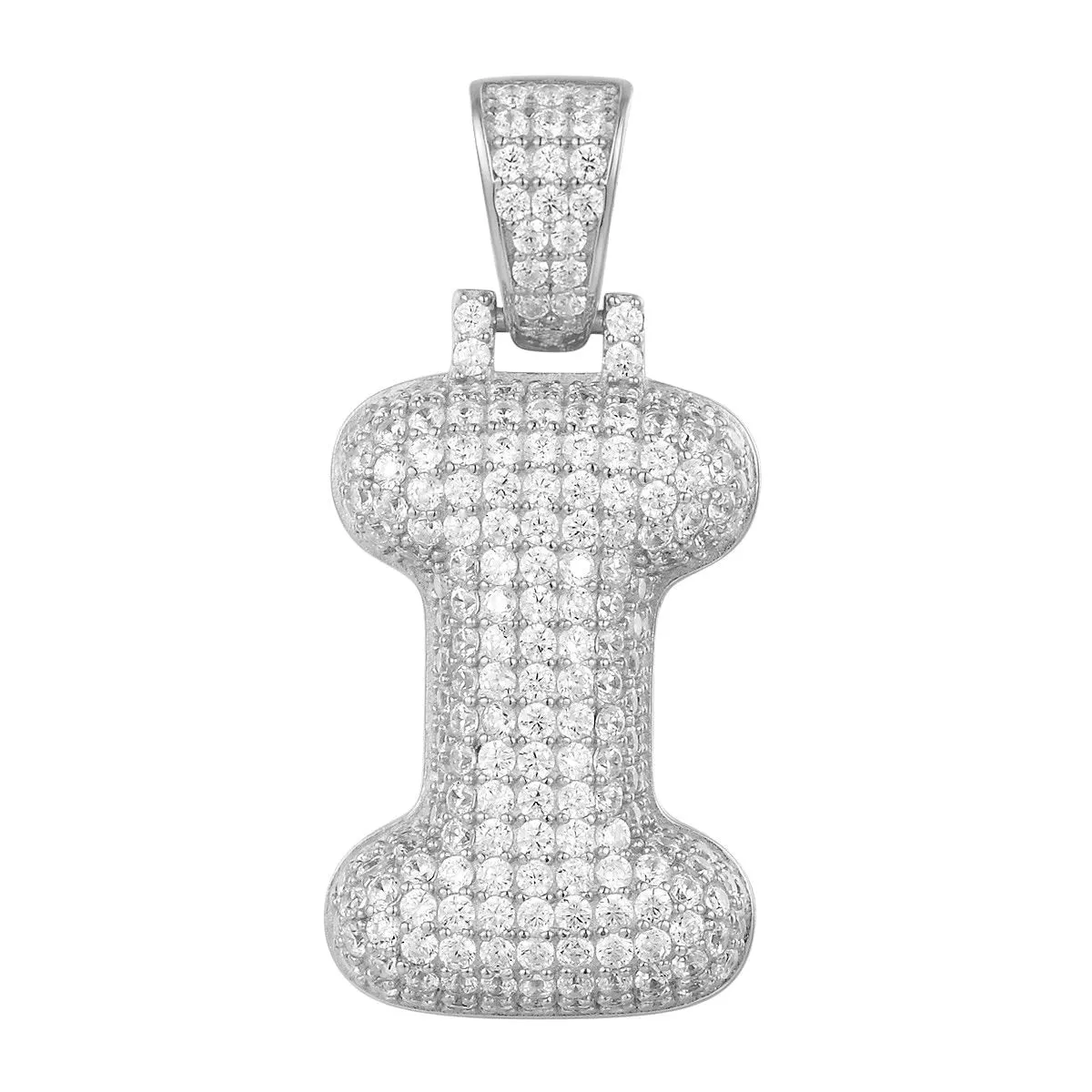 Better Jewelry .925 Sterling Silver Bubble Letter CZ Pendant