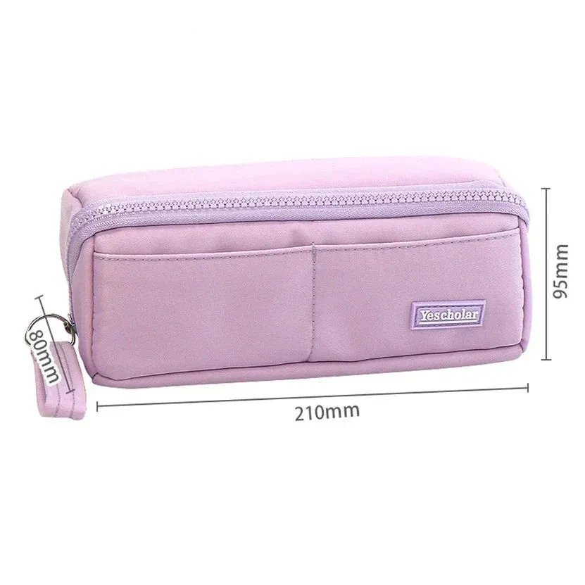 binfenxie Pencil Case Large Cute Bags Estuche Escolar 3 Compartimientos De Lápices Lapicera Pencil Pouch Back To School Trousse Aesthetic