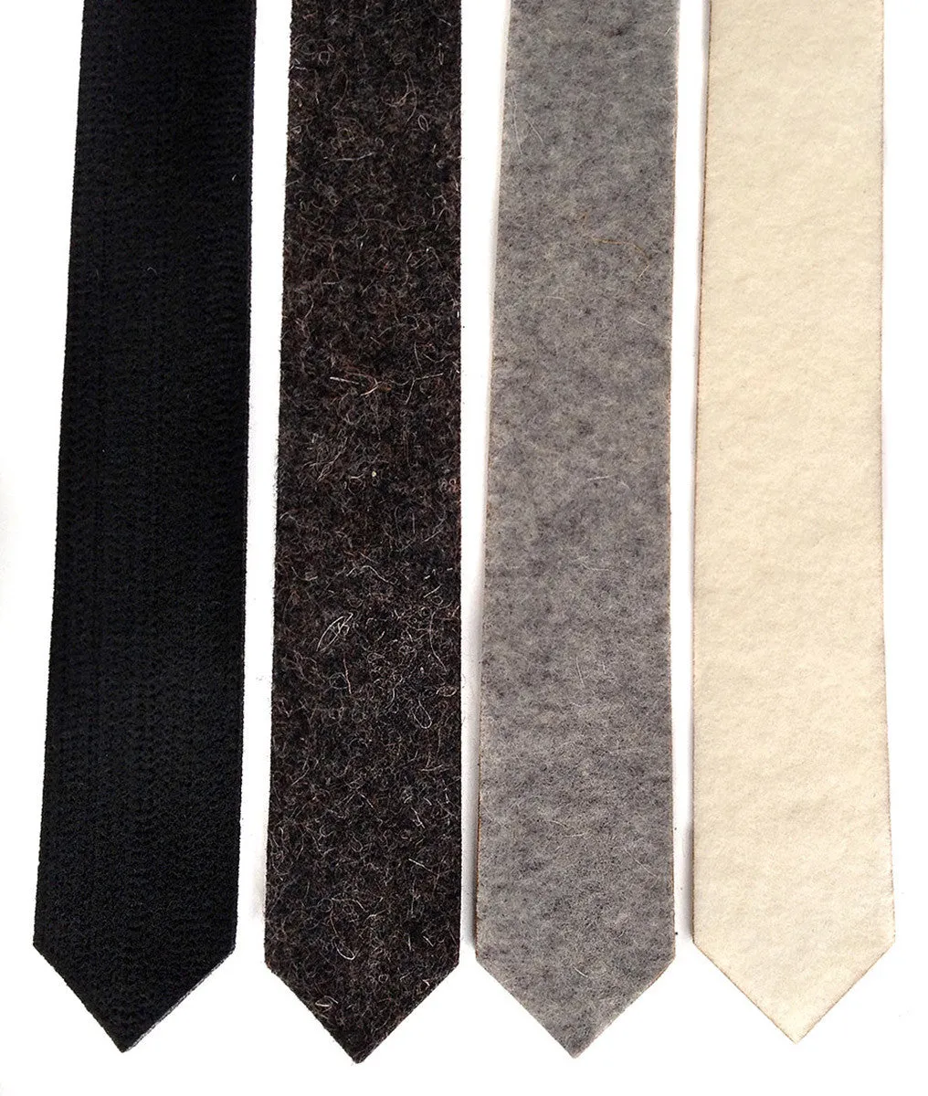 Black Industrial Felt Necktie