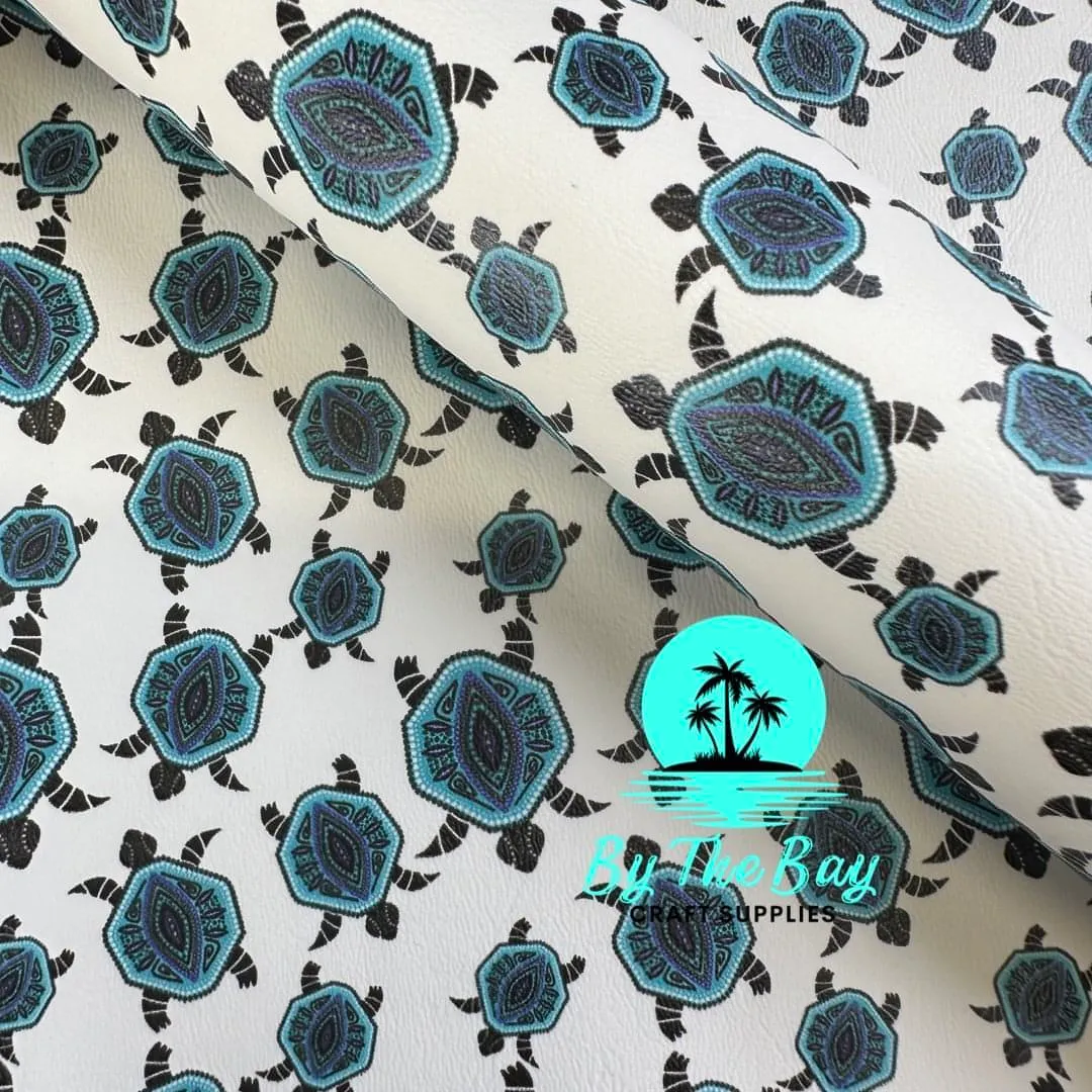 Blue & white turtle  Dot Art