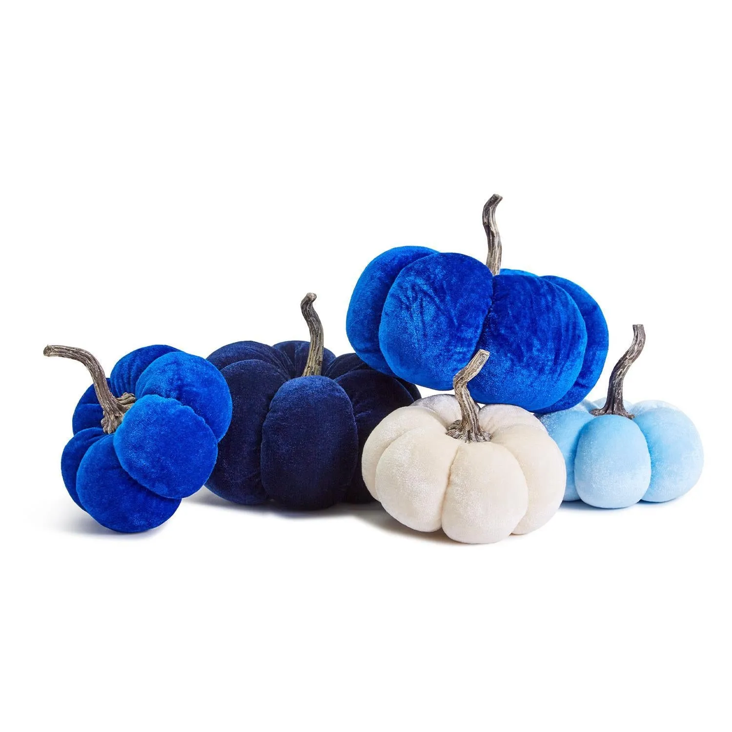 Blues Hues Velvet Pumpkins