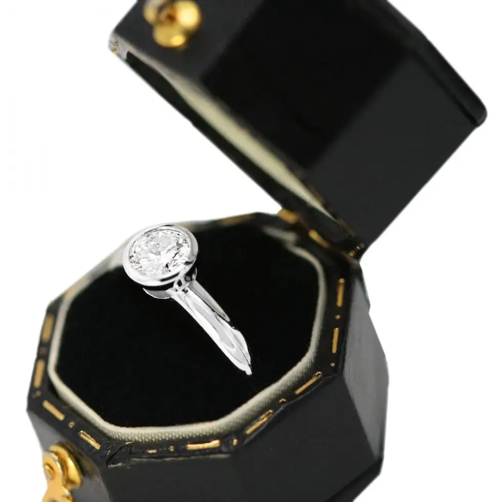 Brilliant Cut Solitaire Diamond Ring 0.57cts - Platinum