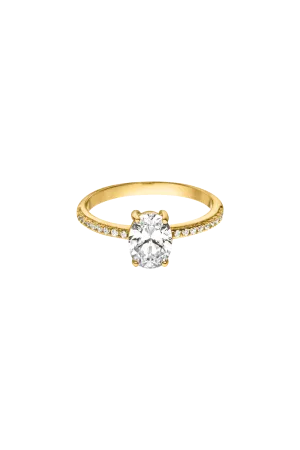 Brilliant Oval Ring Gold