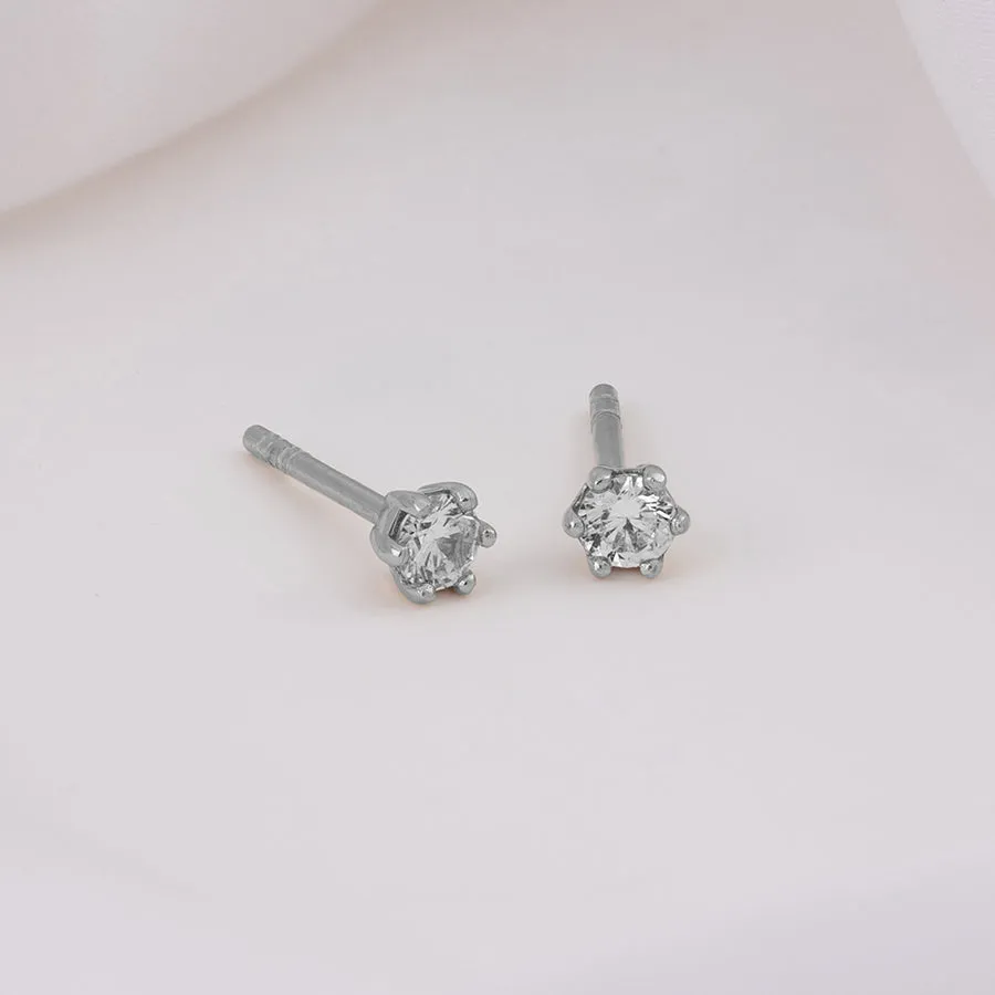 Brilliant Silver Stud Earrings