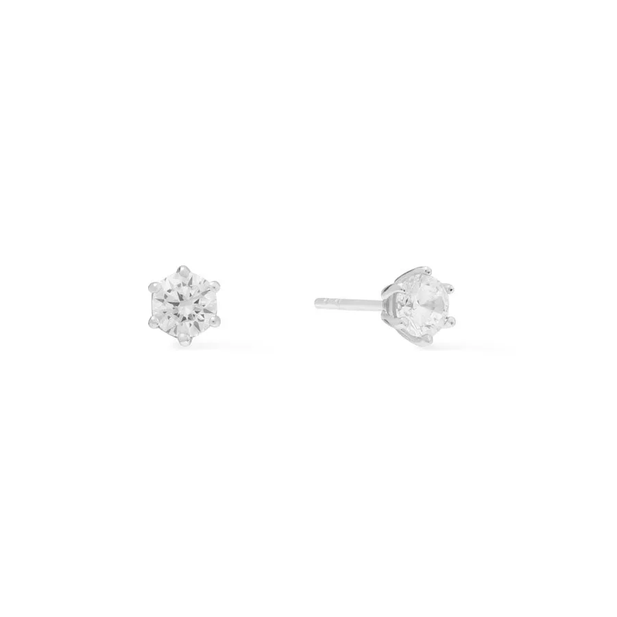 Brilliant Silver Stud Earrings