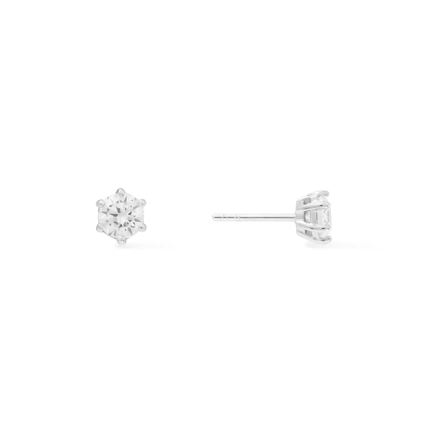 Brilliant Silver Stud Earrings