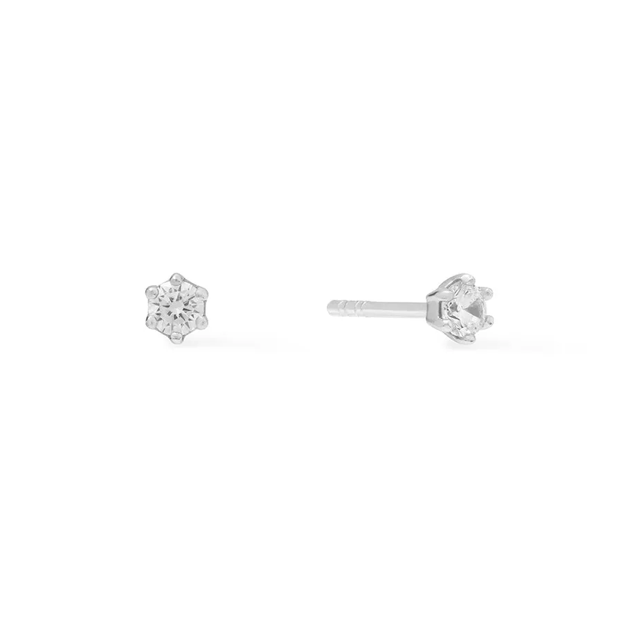 Brilliant Silver Stud Earrings