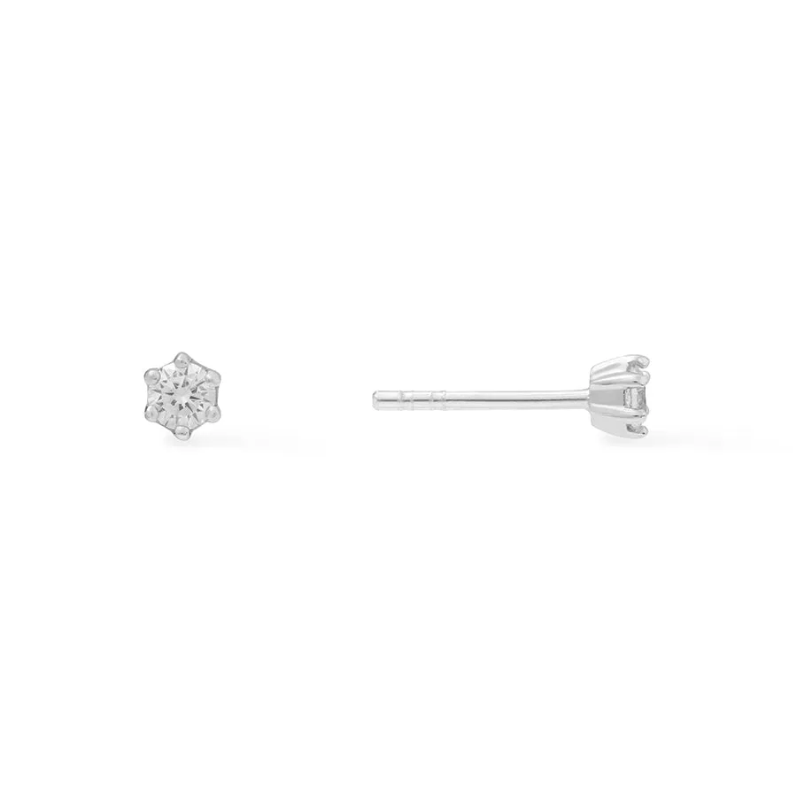 Brilliant Silver Stud Earrings
