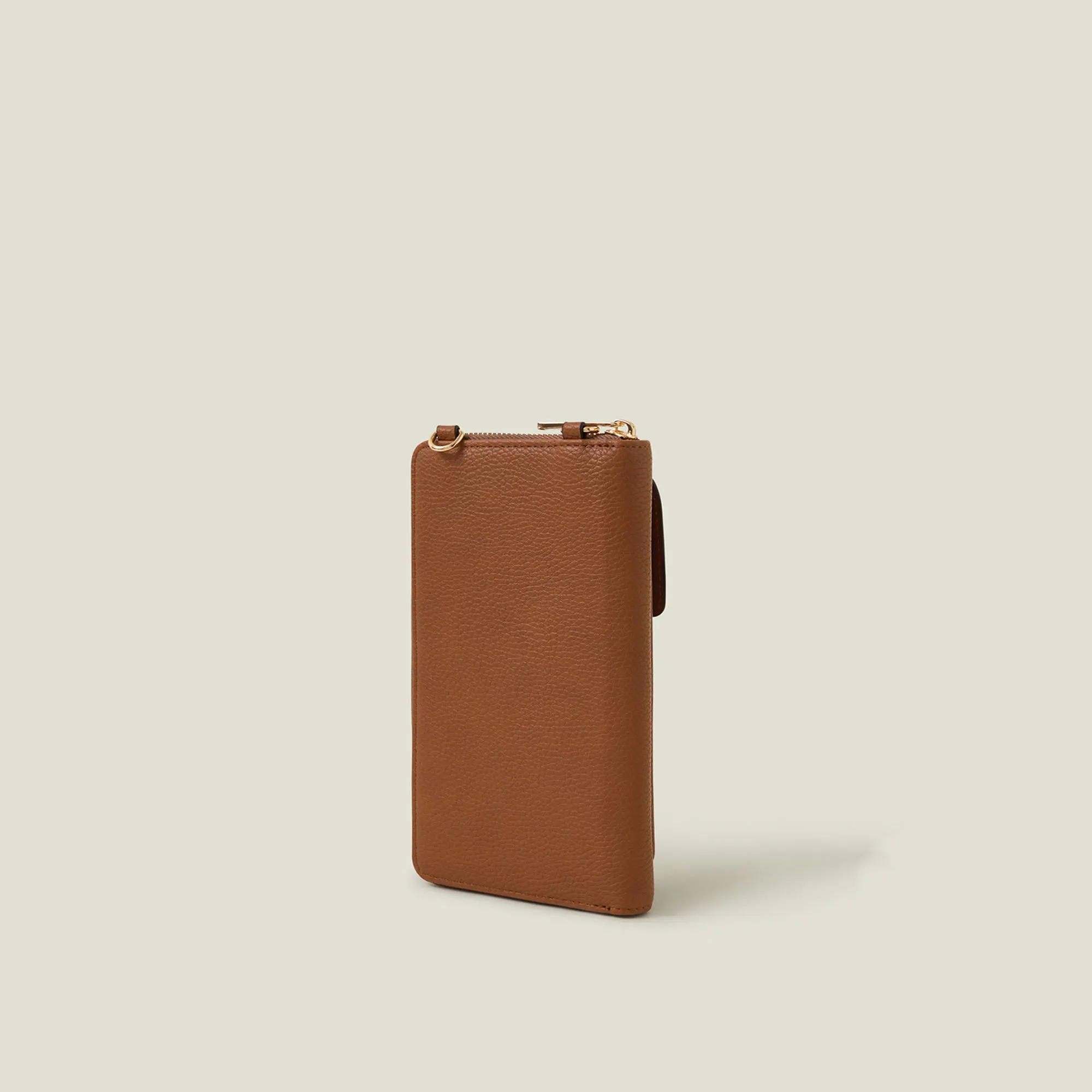 Brown Webbing Strap Phone Bag