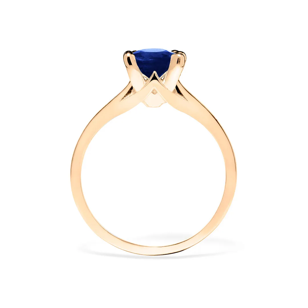 Caroline Ring 1.00ct Sapphire 18K Rose Gold