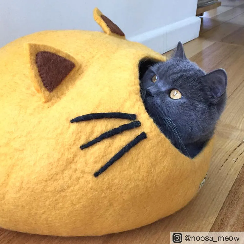 Cat Cave - Cat Head Yellow