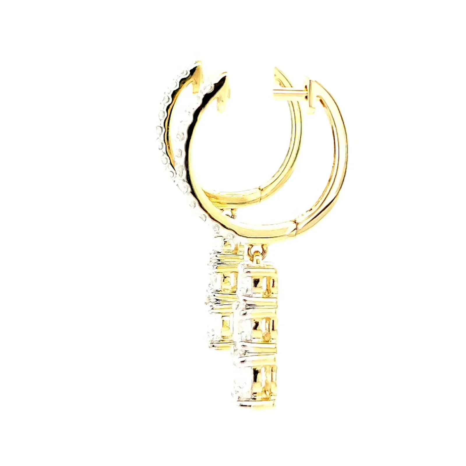Celebration 9ct Yellow Gold Round Brilliant Cut 1 Carat tw of Lab Grown Diamonds Drop Earrings
