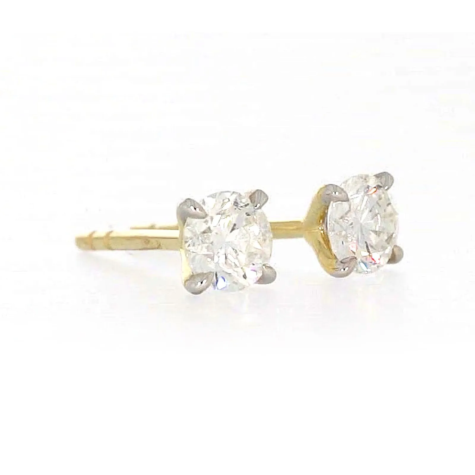 Celebration 9ct Yellow Gold Round Brilliant Cut 1/2 CARAT tw of Lab Grown Diamonds Stud Earrings