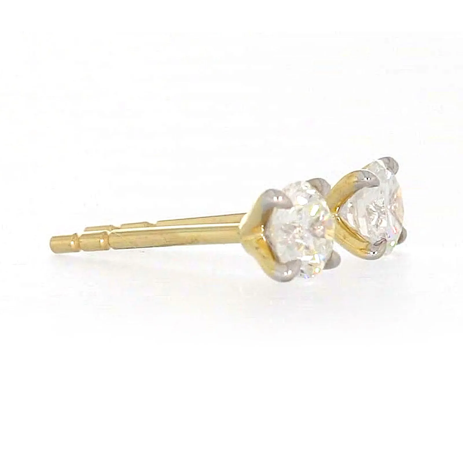 Celebration 9ct Yellow Gold Round Brilliant Cut 1/2 CARAT tw of Lab Grown Diamonds Stud Earrings