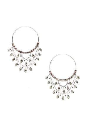 Chan Luu Pyrite Statement Hoop Earrings