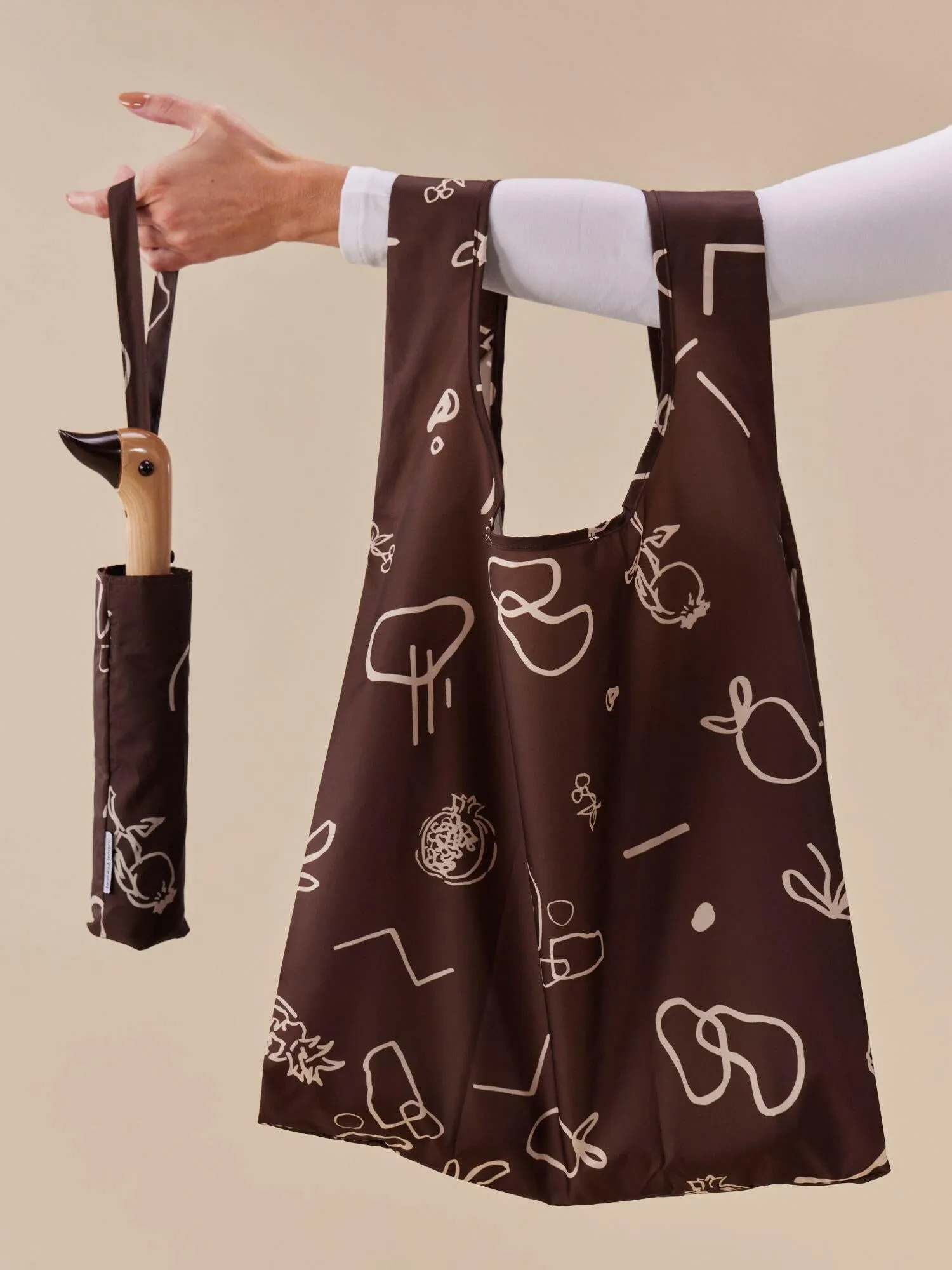 Chocolate Fruits & Shape Eco-Friendly Compact Duck Umbrella