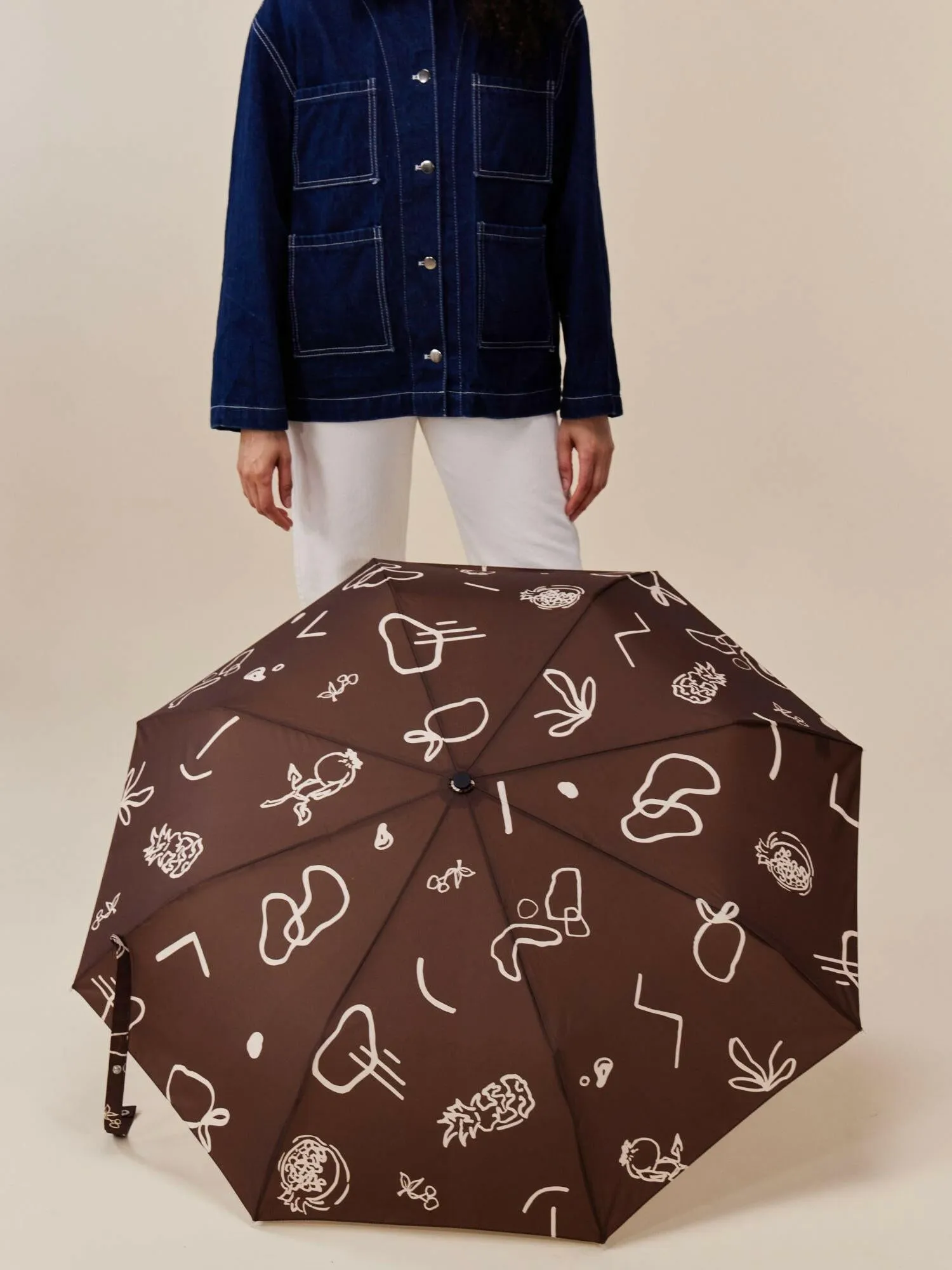 Chocolate Fruits & Shape Eco-Friendly Compact Duck Umbrella