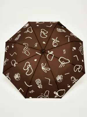 Chocolate Fruits & Shape Eco-Friendly Compact Duck Umbrella