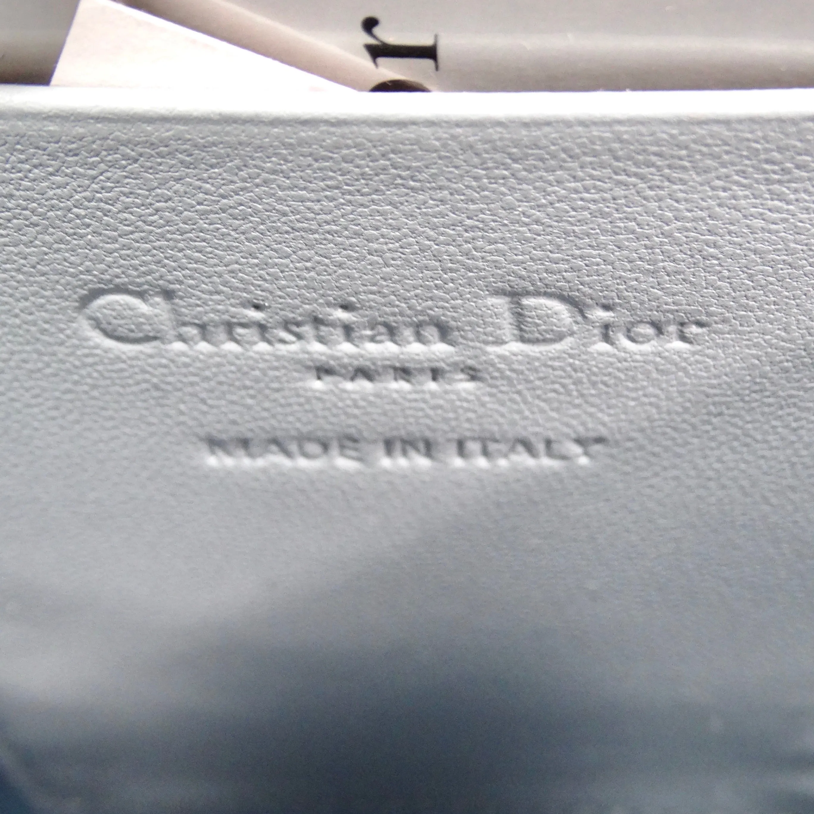 Christian Dior Patent Cannage Lady Dior Phone Holder in Bracing Blue