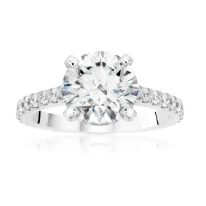 Classic Pave Ultra Thin Engagment Ring