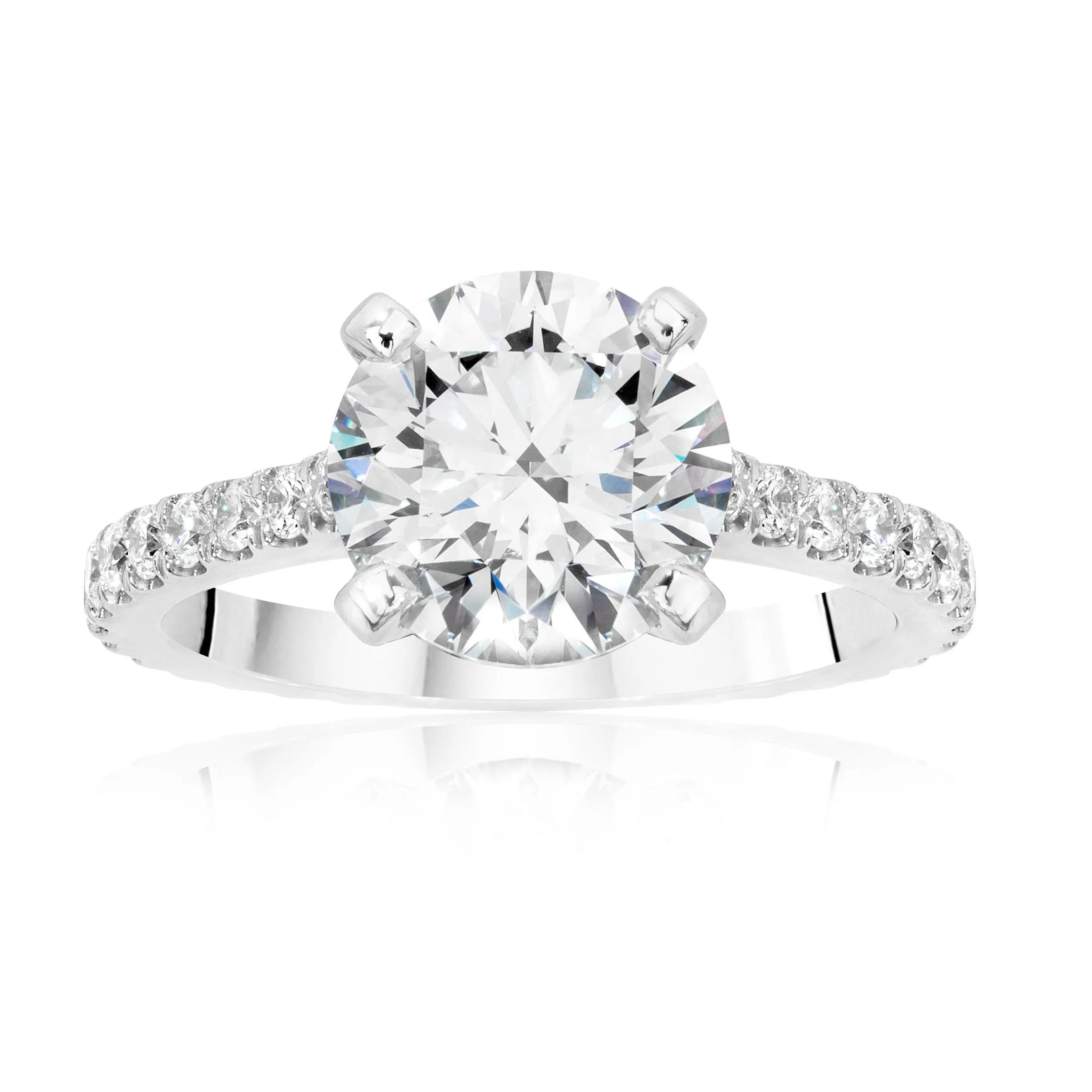 Classic Pave Ultra Thin Engagment Ring