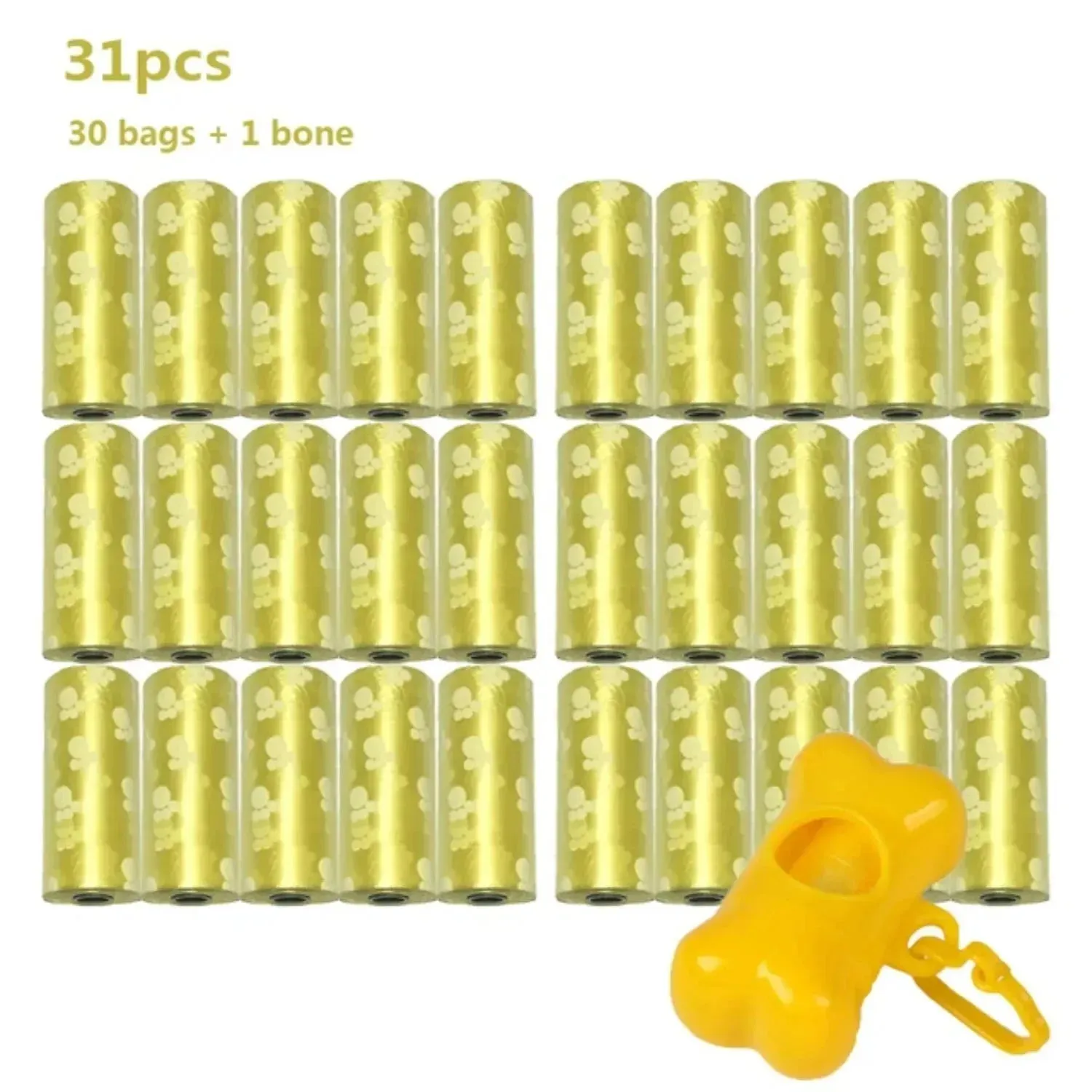 Convenient Dog Poop Bag Set with Dispenser & Leash Clip