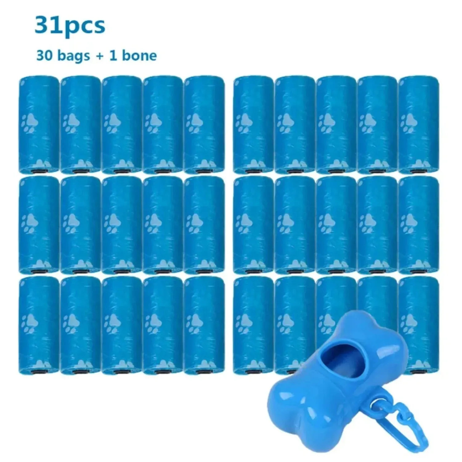 Convenient Dog Poop Bag Set with Dispenser & Leash Clip