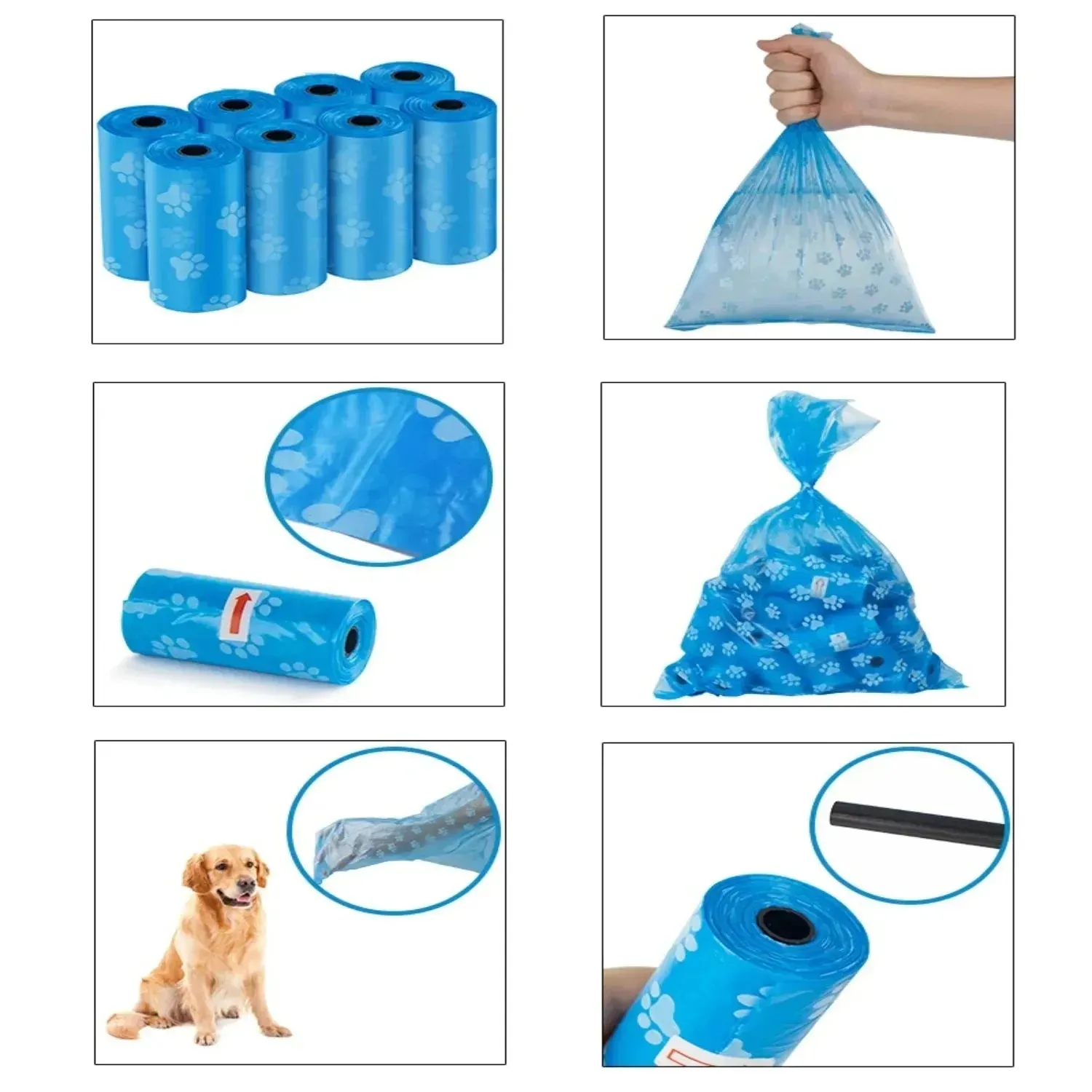 Convenient Dog Poop Bag Set with Dispenser & Leash Clip