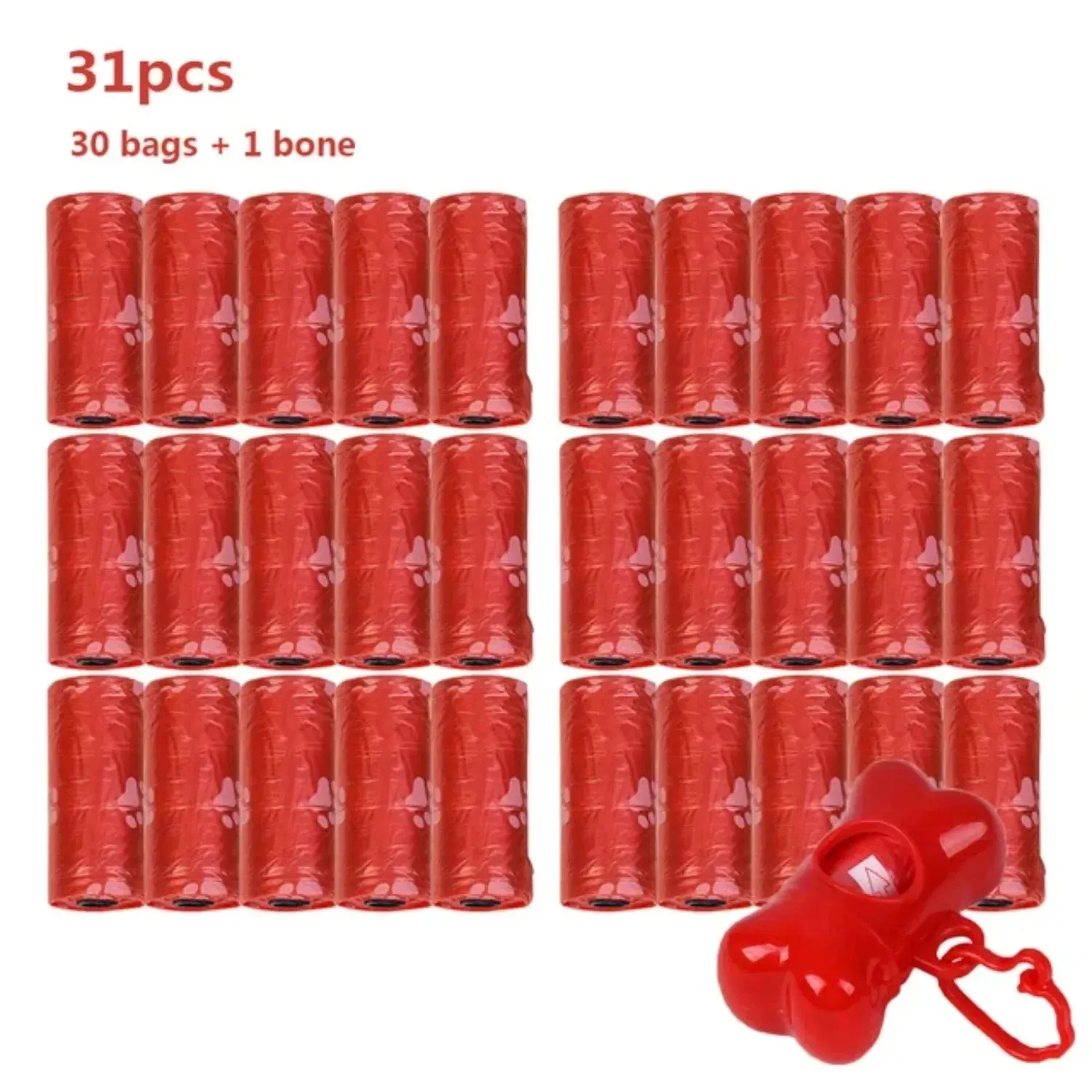 Convenient Dog Poop Bag Set with Dispenser & Leash Clip